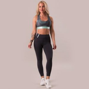 7/8 Stripe Tights, Graphite