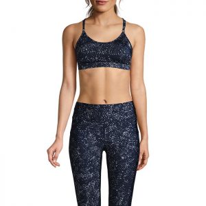 Strappy Sports Bra, Sprinkle Blue