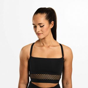 Waverly Mesh Bra, Black