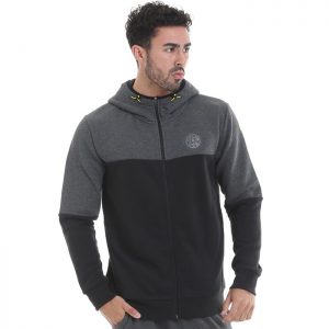 Golds Gym Fz Tech Hoody, Black/Charcoal