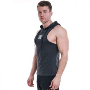 Chained Nutrition Hoodie Tank Top, Black