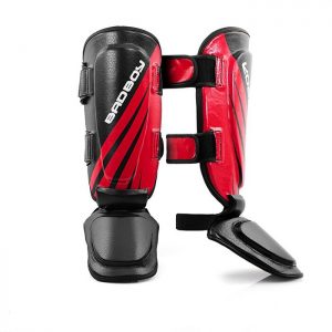 BAD BOY Training Series Impact Thai Shin Guards, Black/Red