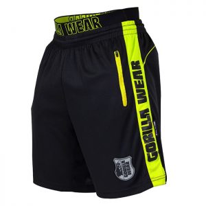 Shelby Shorts, Black/Neon Lime