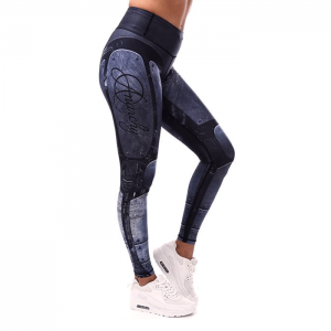 Cybersteam Compression Leggings, Black/Gray