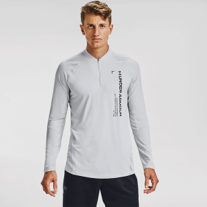 UA MK-1 Graphic 1/4 Zip, Halo Gray