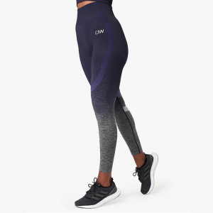 Ombre 7/8 Seamless Tights, Navy Melange