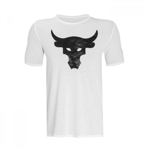 UA Project Rock Brahma Bull SS, White