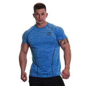 Gold's Gym Performance Raglan T-shirt, Blue Marl