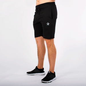 Star Raw Edge Shorts, Black