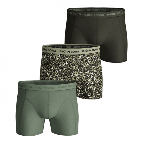 3-Pack Sammy Shorts BB Ditsy Flower, Forest Night