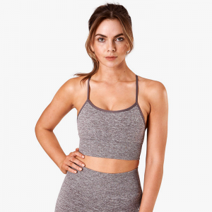 Queen Mesh Sport Bra, Teak Melange