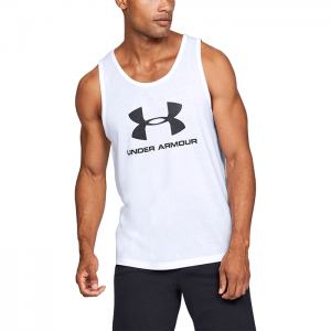 UA Sportstyle Logo Tank, White