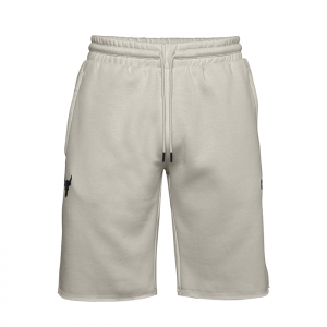 UA Project Rock CC Fleece Short, Summit White