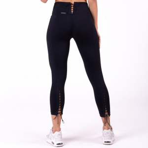 Lace-up 7/8 Tights, Black