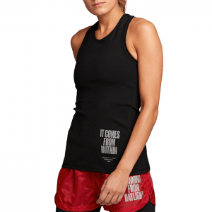 Night W Rib Tank, Black Beauty