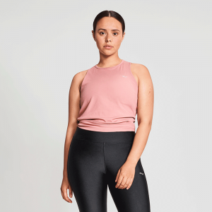 Logo Ribbed Singlet, Old Rose