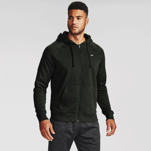 UA Rival Fleece FZ Hoodie, Baroque Green