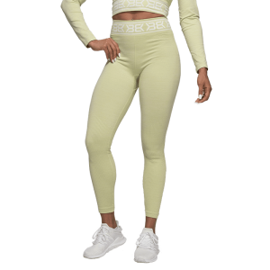 Rib Seamless Legging, Mellow Green Melange