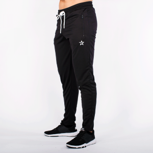 Star Tapered Mesh Pants, Black