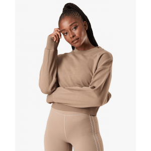 Inhale Crewneck, Dark Sand