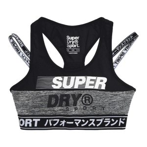 Training Graphic Bra, Grey Marl