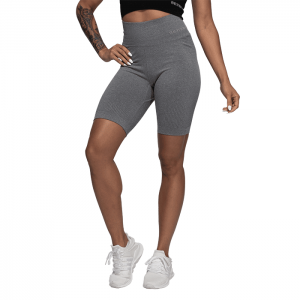 Rib Seamless Shorts, Grey Melange