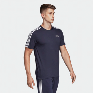 Adidas Essential 3 Stripe Tee, Black