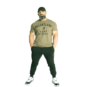 Relentless Skull Tee, Washed Green