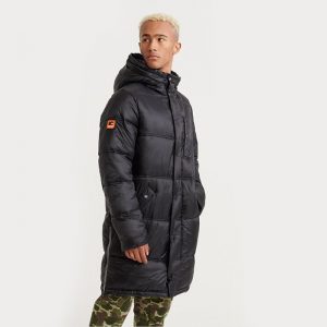 Street Longline Puffer, Jet Black