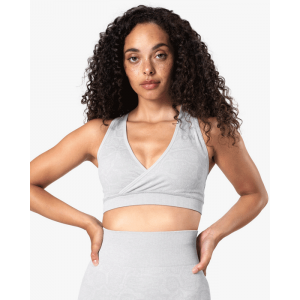 Snake Seamless Sports Bra, Light Grey