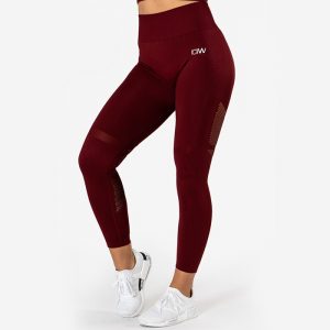 Queen Mesh Tights, Solid Burgundy