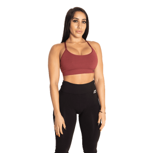 Astoria Seamless Short Bra, Sangria Red