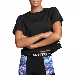 Cate Cropped Tee, Black Beauty