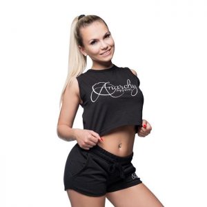 Alaska Crop Top, Black/White