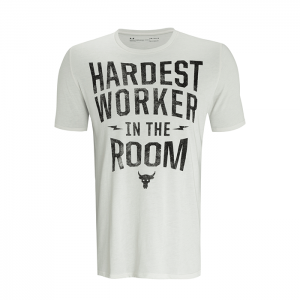 UA Project Rock Hardest Worker SS, Summit White