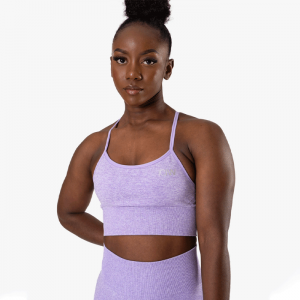 Queen Mesh Sport Bra, Lavender Melange