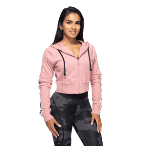 Vesey Cropped Hood, Heather Pink