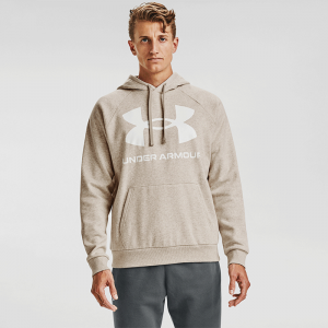 UA Rival Fleece Big Logo Hood, Highland Buff