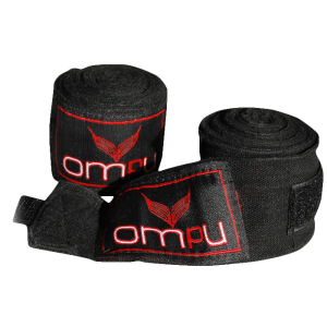 OMPU Handwraps, stretch/lycra, 4m, musta