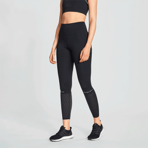 Shiny Mesh Tights, Black