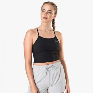 Devotion Cropped Tank Top, Black