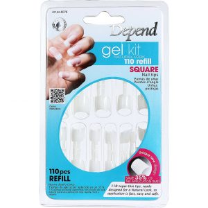 Depend Natural Look Gelekit 110 Refill Square - 6076, Depend Depend Kynsilakat