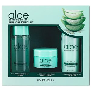 Aloe Soothing Essence Skin Care Special Kit, Holika Holika K-Beauty Setit