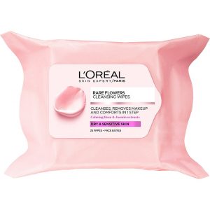 L'Oréal Paris Rare Flowers Cleansing Wipes Dry/Sensitive Skin, L'Oréal Paris Ihonpuhdistus