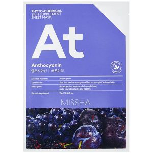 Phytochemical Skin Supplement Sheet Mask Anthocyanin, 25 ml MISSHA Vaihe 7: Kangasnaamio