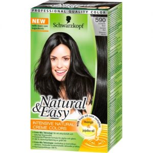 Natural & Easy 590 Ebenholts Svart, Schwarzkopf Hiusvärit