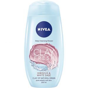 Shower Clay Fresh Hibiskus, 250 ml Nivea Suihku- ja kylpytuotteet