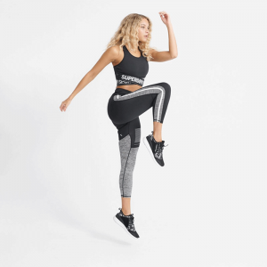 Training Graphic 7/8 Leggings, Grey Marl