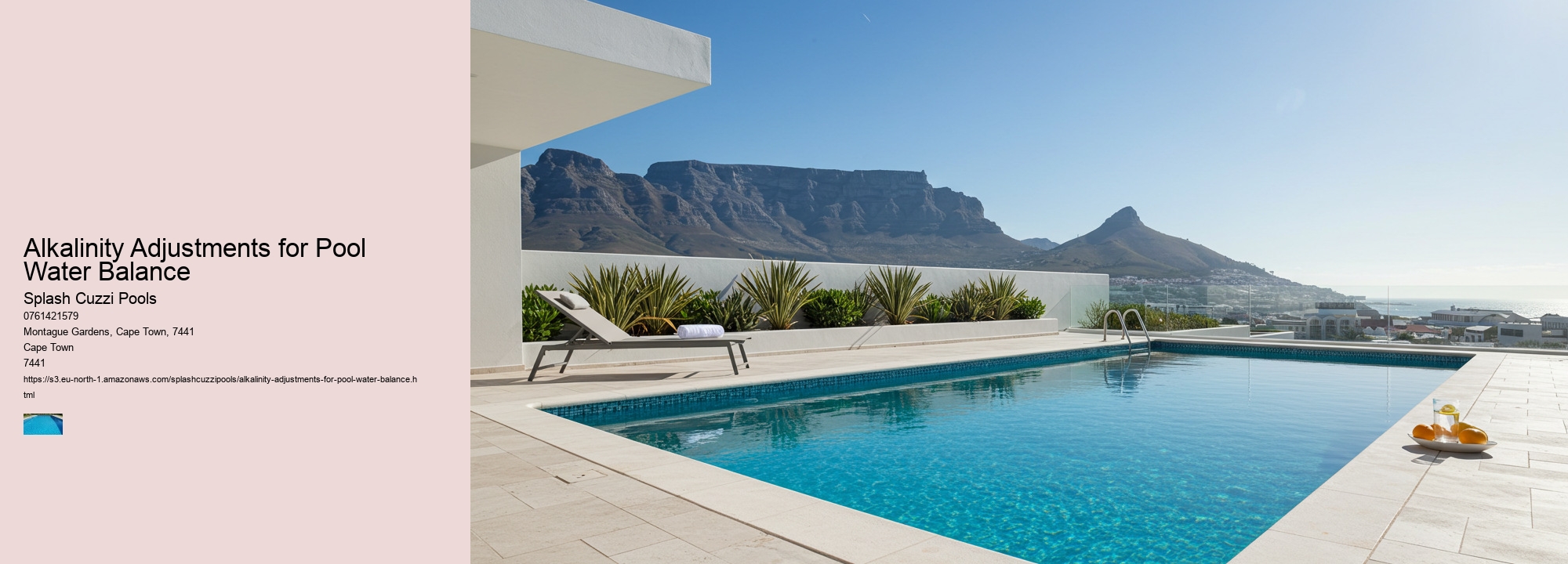 Alkalinity Adjustments for Pool Water Balance