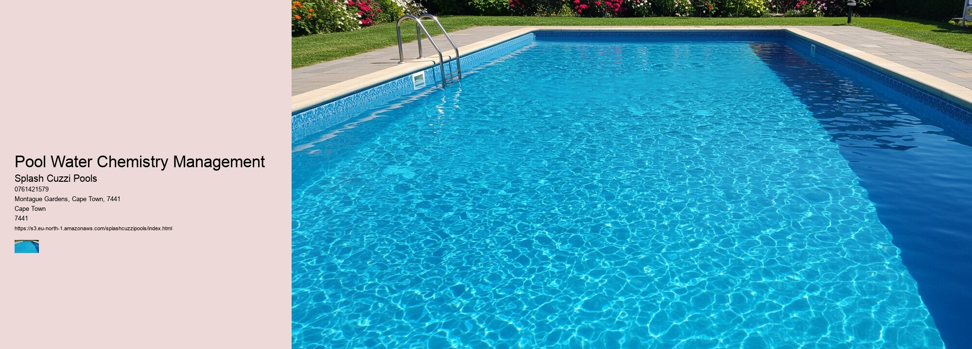 Pool Water Chemistry Management